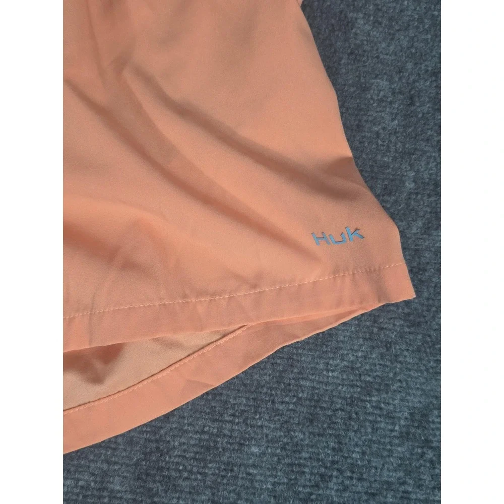 Huk Performance Fishing Shorts Mens XL Peach Coral Quick Dry‎ Mesh Lined Trunks
